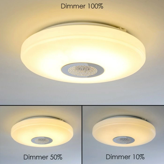 Hofstein Deckenleuchte Hemlo LED Weiß, 1-flammig, Fernbedienung, Farbwechsler 4 Hofstein Deckenleuchte Hemlo LED Weiß, 1-flammig, Fernbedienung, Farbwechsler – Bild 4