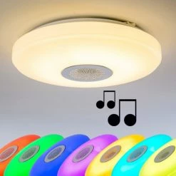 Hofstein Deckenleuchte Hemlo LED Weiß, 1-flammig, Fernbedienung, Farbwechsler 35 Hofstein Deckenleuchte Hemlo LED Weiß, 1-flammig, Fernbedienung, Farbwechsler -LED Leuchten Verkäufe deckenleuchte hemlo h3001332 4