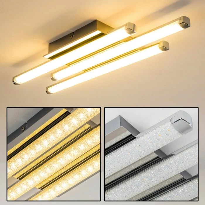 Hofstein Deckenleuchte Iskut LED Chrom, 3-flammig 1 Hofstein Deckenleuchte Iskut LED Chrom, 3-flammig