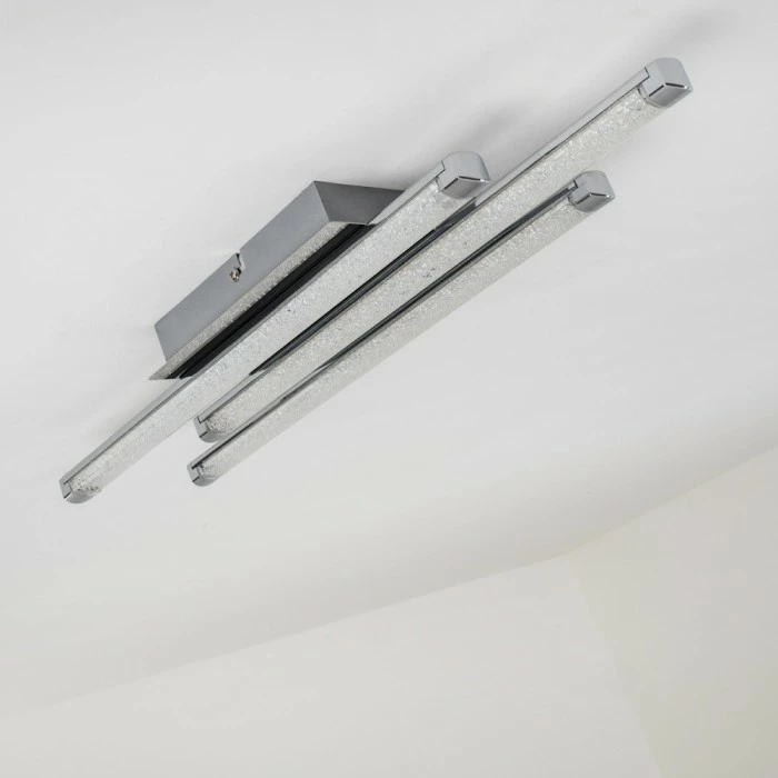 Hofstein Deckenleuchte Iskut LED Chrom, 3-flammig 4 Hofstein Deckenleuchte Iskut LED Chrom, 3-flammig – Bild 4