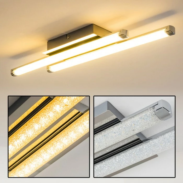 Hofstein Deckenleuchte Iskut LED Chrom, 2-flammig 1 Hofstein Deckenleuchte Iskut LED Chrom, 2-flammig