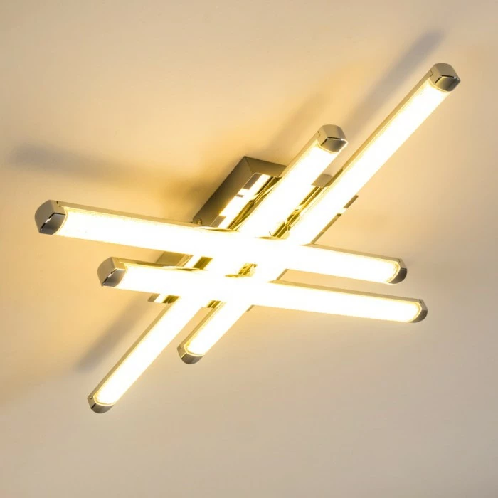 Hofstein Deckenleuchte Iskut LED Chrom, 4-flammig 6 Hofstein Deckenleuchte Iskut LED Chrom, 4-flammig – Bild 6