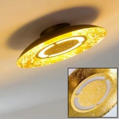 Hofstein Deckenleuchte Kinosis LED Gold, 1-flammig