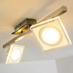 Hofstein Deckenleuchte Kolari LED Nickel-Matt, Chrom, 2-flammig -LED Leuchten Verkäufe deckenleuchte kolari h3007075 11