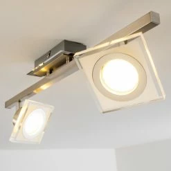 Hofstein Deckenleuchte Kolari LED Nickel-Matt, Chrom, 2-flammig -LED Leuchten Verkäufe deckenleuchte kolari h3007075 13