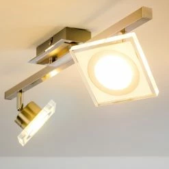 Hofstein Deckenleuchte Kolari LED Nickel-Matt, Chrom, 2-flammig -LED Leuchten Verkäufe deckenleuchte kolari h3007075 2