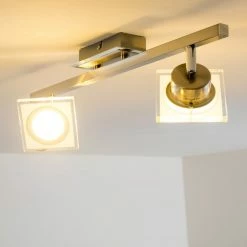 Hofstein Deckenleuchte Kolari LED Nickel-Matt, Chrom, 2-flammig -LED Leuchten Verkäufe deckenleuchte kolari h3007075 5