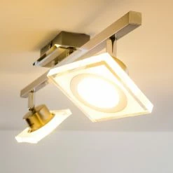 Hofstein Deckenleuchte Kolari LED Nickel-Matt, Chrom, 2-flammig -LED Leuchten Verkäufe deckenleuchte kolari h3007075 7