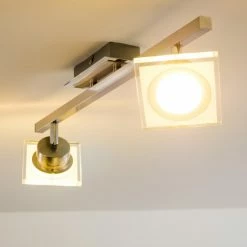 Hofstein Deckenleuchte Kolari LED Nickel-Matt, Chrom, 2-flammig -LED Leuchten Verkäufe deckenleuchte kolari h3007075 8
