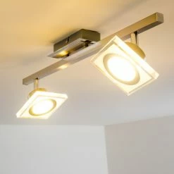 Hofstein Deckenleuchte Kolari LED Nickel-Matt, Chrom, 2-flammig -LED Leuchten Verkäufe deckenleuchte kolari h3007075 9