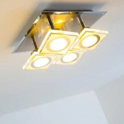 Hofstein Deckenleuchte Kolari LED Nickel-Matt, Chrom, 4-flammig -LED Leuchten Verkäufe deckenleuchte kolari h3007112 11