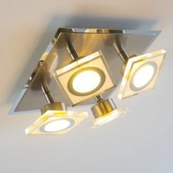 Hofstein Deckenleuchte Kolari LED Nickel-Matt, Chrom, 4-flammig -LED Leuchten Verkäufe deckenleuchte kolari h3007112 14