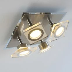 Hofstein Deckenleuchte Kolari LED Nickel-Matt, Chrom, 4-flammig -LED Leuchten Verkäufe deckenleuchte kolari h3007112 16