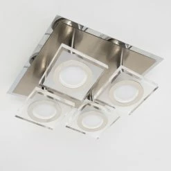 Hofstein Deckenleuchte Kolari LED Nickel-Matt, Chrom, 4-flammig -LED Leuchten Verkäufe deckenleuchte kolari h3007112 19
