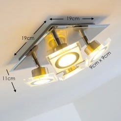 Hofstein Deckenleuchte Kolari LED Nickel-Matt, Chrom, 4-flammig -LED Leuchten Verkäufe deckenleuchte kolari h3007112 2