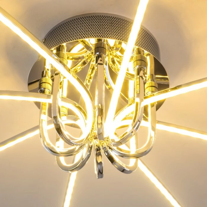 Hofstein Deckenleuchte Kukatush LED Chrom, 1-flammig 4 Hofstein Deckenleuchte Kukatush LED Chrom, 1-flammig – Bild 4