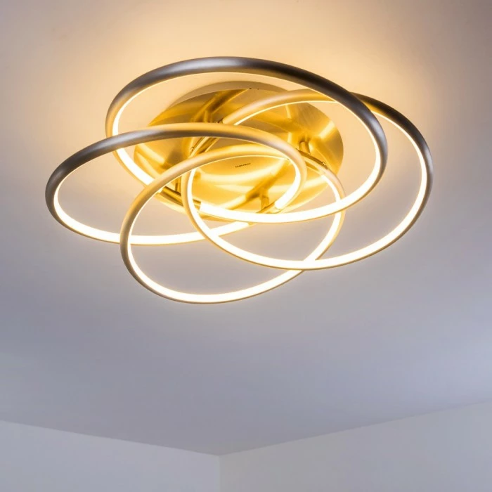 Hofstein Deckenleuchte Manning LED Nickel-Matt, 1-flammig 13 Hofstein Deckenleuchte Manning LED Nickel-Matt, 1-flammig – Bild 13