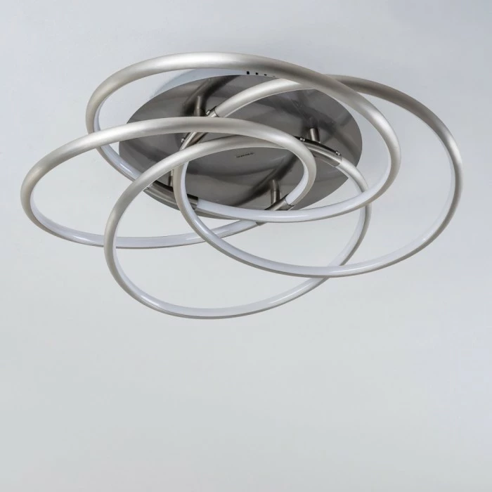 Hofstein Deckenleuchte Manning LED Nickel-Matt, 1-flammig 4 Hofstein Deckenleuchte Manning LED Nickel-Matt, 1-flammig – Bild 4