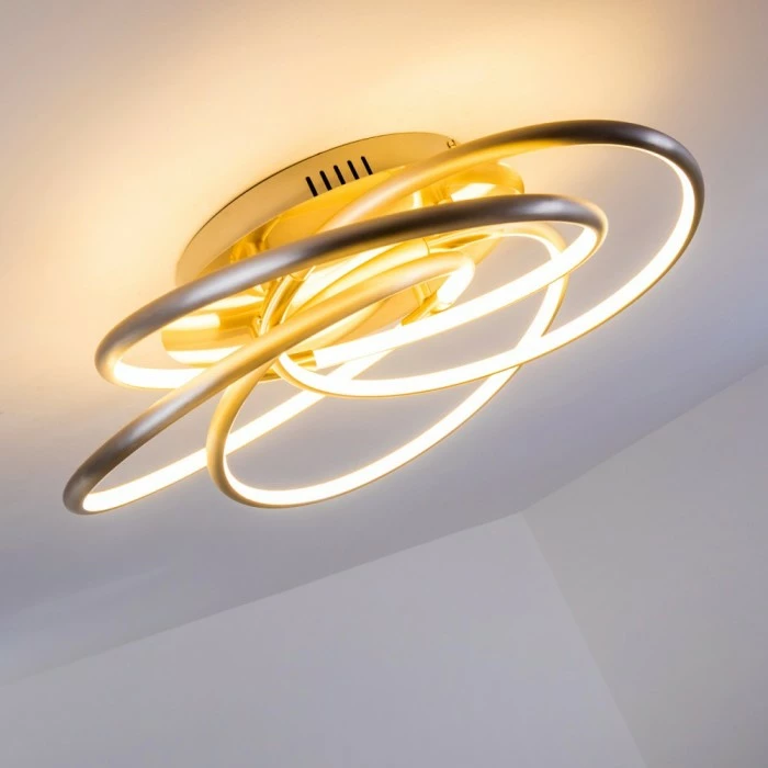 Hofstein Deckenleuchte Manning LED Nickel-Matt, 1-flammig 6 Hofstein Deckenleuchte Manning LED Nickel-Matt, 1-flammig – Bild 6