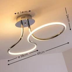 Hofstein Deckenleuchte Margie LED Chrom, 1-flammig -LED Leuchten Verkäufe deckenleuchte margie h3001240 1
