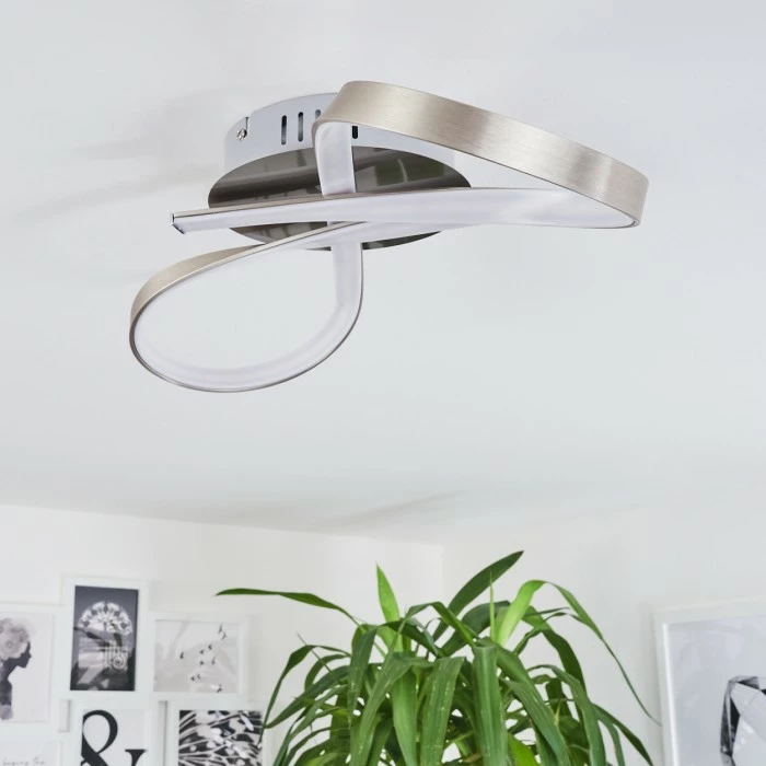 Hofstein Deckenleuchte Parson LED Nickel-Matt, 1-flammig 2 Hofstein Deckenleuchte Parson LED Nickel-Matt, 1-flammig – Bild 2