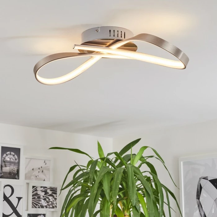 Hofstein Deckenleuchte Parson LED Nickel-Matt, 1-flammig 12 Hofstein Deckenleuchte Parson LED Nickel-Matt, 1-flammig – Bild 12