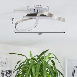 Hofstein Deckenleuchte Parson LED Nickel-Matt, 1-flammig 15 Hofstein Deckenleuchte Parson LED Nickel-Matt, 1-flammig -LED Leuchten Verkäufe deckenleuchte parson h3003794 3