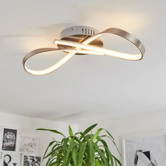 Hofstein Deckenleuchte Parson LED Nickel-Matt, 1-flammig 7 Hofstein Deckenleuchte Parson LED Nickel-Matt, 1-flammig – Bild 7