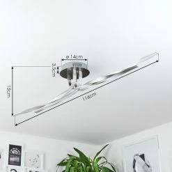 Hofstein Deckenleuchte REMO LED Nickel-Matt, 1-flammig -LED Leuchten Verkäufe deckenleuchte remo h169828 do3 3