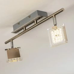 Hofstein Deckenleuchte Ritsem LED Nickel-Matt, Chrom, 2-flammig, Fernbedienung, Farbwechsler -LED Leuchten Verkäufe deckenleuchte ritsem h3007341 12