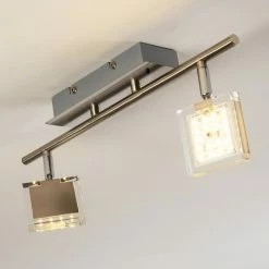 Hofstein Deckenleuchte Ritsem LED Nickel-Matt, Chrom, 2-flammig, Fernbedienung, Farbwechsler -LED Leuchten Verkäufe deckenleuchte ritsem h3007341 13