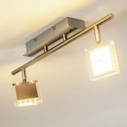Hofstein Deckenleuchte Ritsem LED Nickel-Matt, Chrom, 2-flammig, Fernbedienung, Farbwechsler -LED Leuchten Verkäufe deckenleuchte ritsem h3007341 15