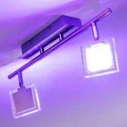 Hofstein Deckenleuchte Ritsem LED Nickel-Matt, Chrom, 2-flammig, Fernbedienung, Farbwechsler -LED Leuchten Verkäufe deckenleuchte ritsem h3007341 19