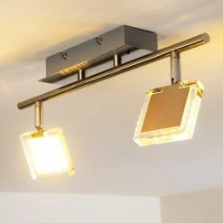 Hofstein Deckenleuchte Ritsem LED Nickel-Matt, Chrom, 2-flammig, Fernbedienung, Farbwechsler -LED Leuchten Verkäufe deckenleuchte ritsem h3007341 4