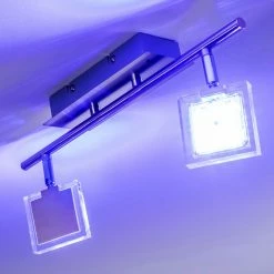 Hofstein Deckenleuchte Ritsem LED Nickel-Matt, Chrom, 2-flammig, Fernbedienung, Farbwechsler -LED Leuchten Verkäufe deckenleuchte ritsem h3007341 7