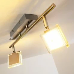 Hofstein Deckenleuchte Ritsem LED Nickel-Matt, Chrom, 2-flammig, Fernbedienung, Farbwechsler -LED Leuchten Verkäufe deckenleuchte ritsem h3007341 9