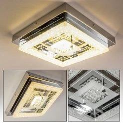 Hofstein Deckenleuchte Skrea LED Chrom, 1-flammig