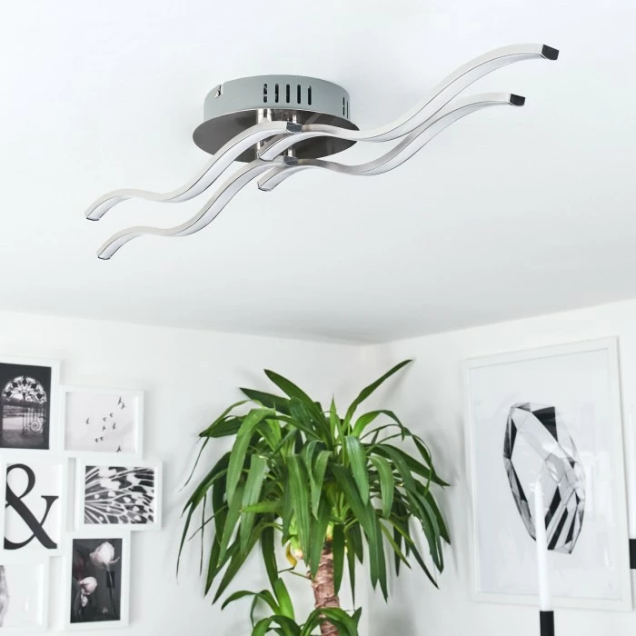 Hofstein Deckenleuchte Tarent LED Stahl gebürstet, 1-flammig 2 Hofstein Deckenleuchte Tarent LED Stahl gebürstet, 1-flammig – Bild 2