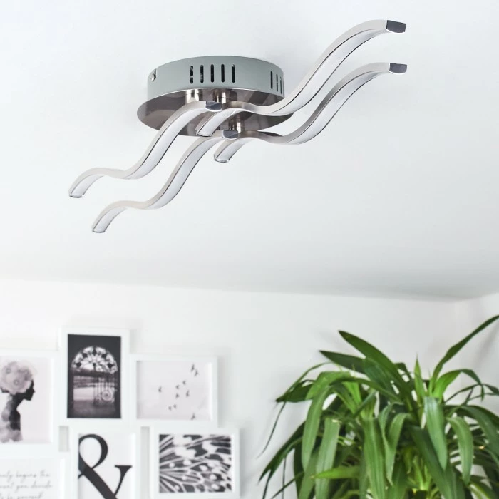 Hofstein Deckenleuchte Tarent LED Stahl gebürstet, 1-flammig 12 Hofstein Deckenleuchte Tarent LED Stahl gebürstet, 1-flammig – Bild 12