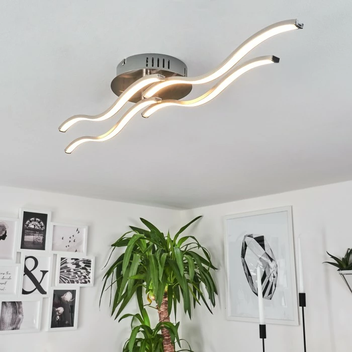 Hofstein Deckenleuchte Tarent LED Stahl gebürstet, 1-flammig 13 Hofstein Deckenleuchte Tarent LED Stahl gebürstet, 1-flammig – Bild 13