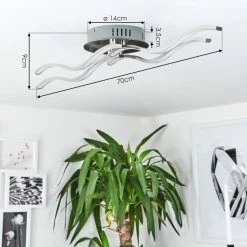 Hofstein Deckenleuchte Tarent LED Stahl gebürstet, 1-flammig 16 Hofstein Deckenleuchte Tarent LED Stahl gebürstet, 1-flammig -LED Leuchten Verkäufe deckenleuchte tarent h168548 3