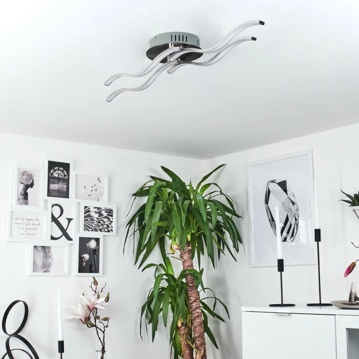 Hofstein Deckenleuchte Tarent LED Stahl gebürstet, 1-flammig 10 Hofstein Deckenleuchte Tarent LED Stahl gebürstet, 1-flammig – Bild 10