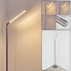 Hofstein Deje Stehleuchte LED Nickel-Matt, 1-flammig