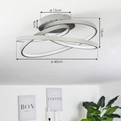 Hofstein Demaine Deckenleuchte LED Grau, 1-flammig 15 Hofstein Demaine Deckenleuchte LED Grau, 1-flammig -LED Leuchten Verkäufe demaine deckenleuchte h3456613 3