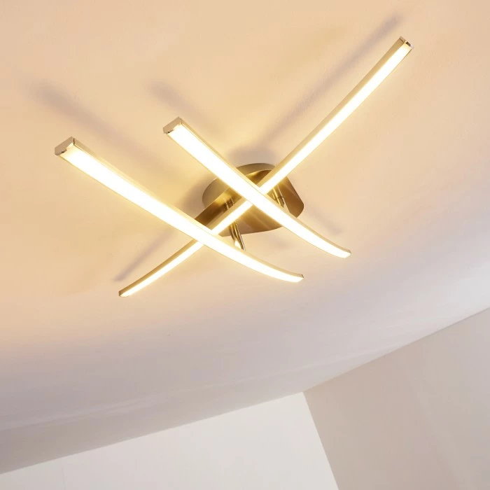 Hofstein Deneb Deckenleuchte LED Nickel-Matt, 3-flammig 14 Hofstein Deneb Deckenleuchte LED Nickel-Matt, 3-flammig – Bild 14