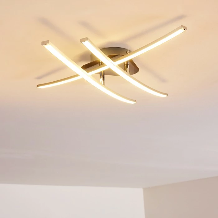 Hofstein Deneb Deckenleuchte LED Nickel-Matt, 3-flammig 15 Hofstein Deneb Deckenleuchte LED Nickel-Matt, 3-flammig – Bild 15