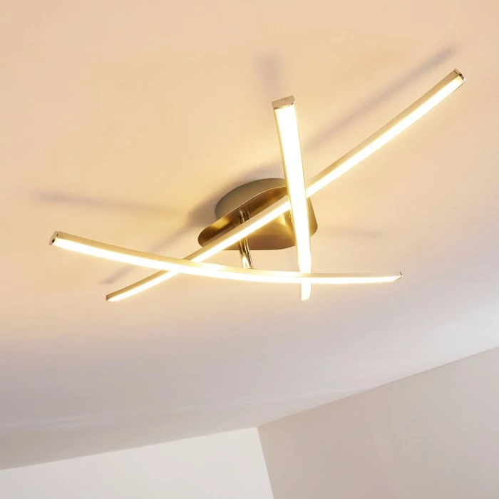 Hofstein Deneb Deckenleuchte LED Nickel-Matt, 3-flammig 7 Hofstein Deneb Deckenleuchte LED Nickel-Matt, 3-flammig – Bild 7