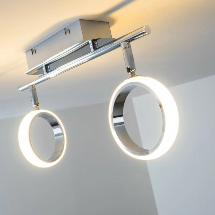 Hofstein Dobris Deckenspot LED Chrom, 2-flammig 11 Hofstein Dobris Deckenspot LED Chrom, 2-flammig – Bild 11