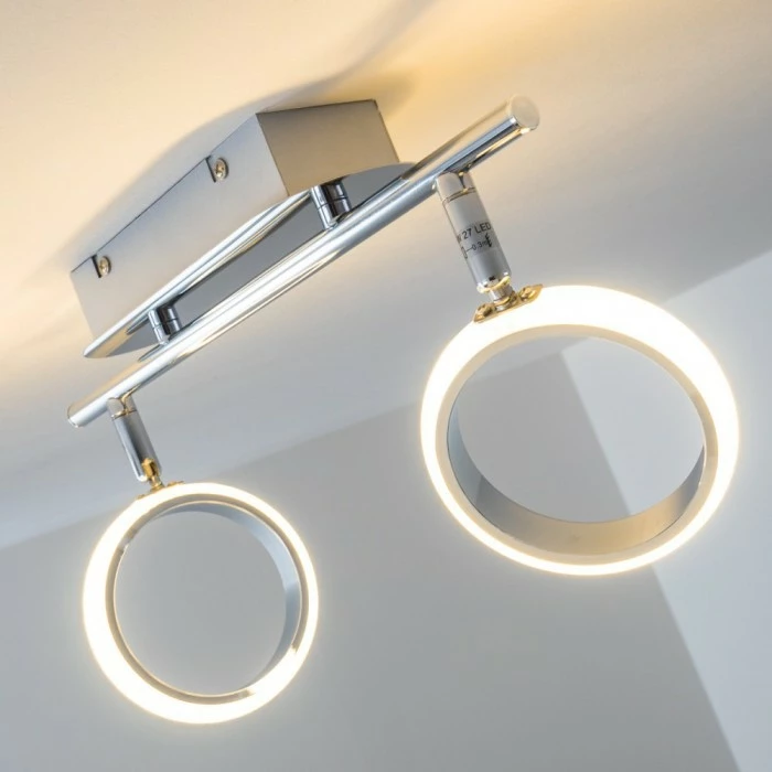 Hofstein Dobris Deckenspot LED Chrom, 2-flammig 14 Hofstein Dobris Deckenspot LED Chrom, 2-flammig – Bild 14