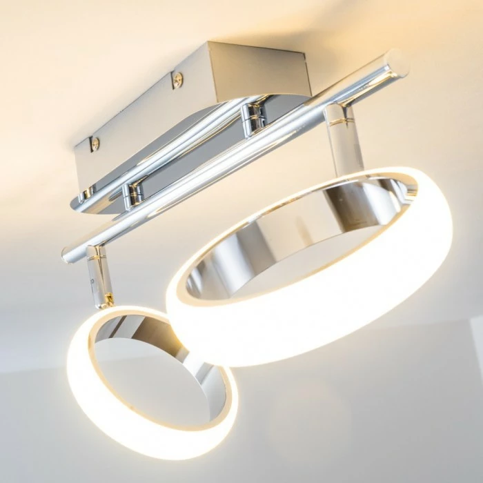 Hofstein Dobris Deckenspot LED Chrom, 2-flammig 7 Hofstein Dobris Deckenspot LED Chrom, 2-flammig – Bild 7